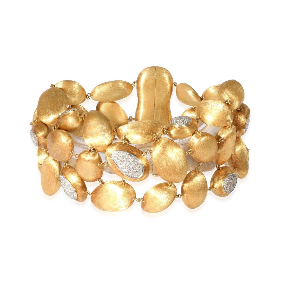 Marco Bicego 3 Strand Diamond Bracelet in 18k Yellow Gold 1.50 CTW
